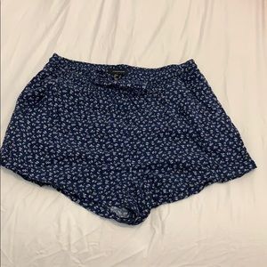 Navy blue with white flowers flowey shorts